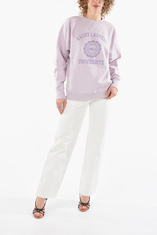 Fleeced Cotton Oversized Sweatshirt