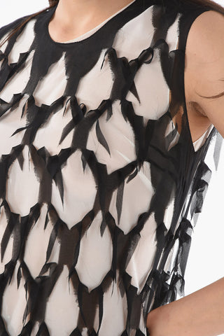 MM1 Distressed Sleeveless Long Silk Dress