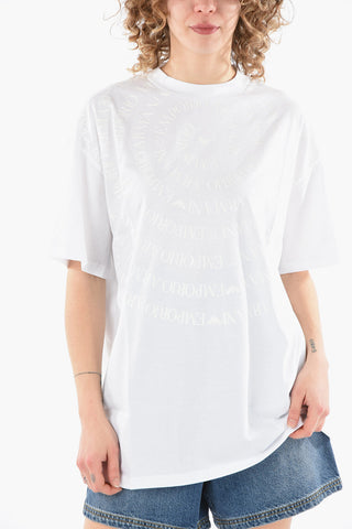 EMPORIO Crew-neck T-shirt with All-over Logo