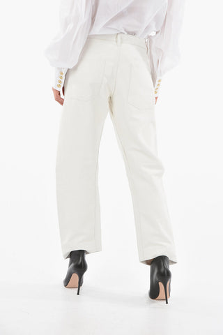 Jeans Regular Fit Con Bottone Gioiello 21cm