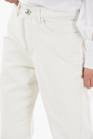 Jeans Regular Fit Con Bottone Gioiello 21cm