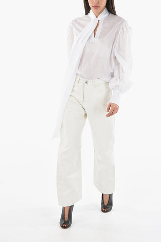 Jeans Regular Fit Con Bottone Gioiello 21cm