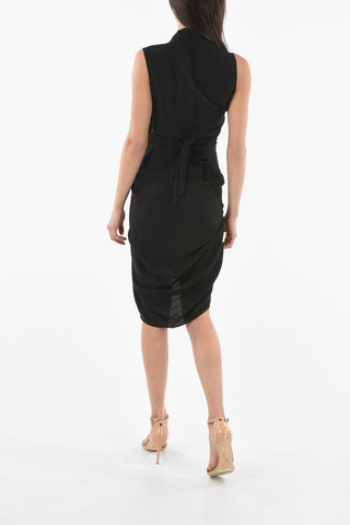 FOGACHINE Asymmetric Midi Wrap Dress