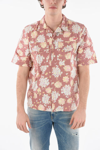 Floral-Patterned S-MAC-FLO Shirt wih Double Breast Pockets