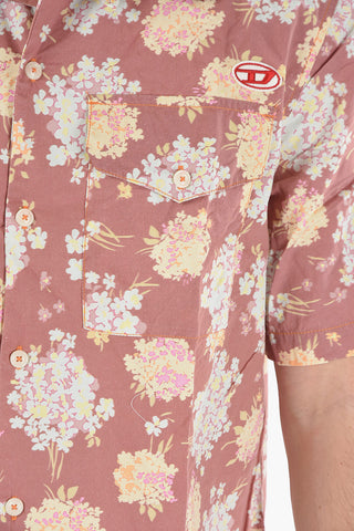 Floral-Patterned S-MAC-FLO Shirt wih Double Breast Pockets