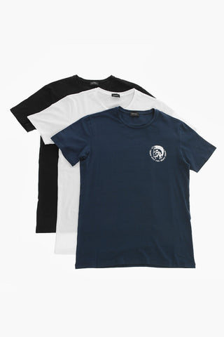 Contrasting Logo Crew-Neck T-Shirt