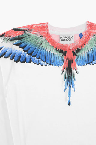 T-Shirt Girocollo MULTICOLOR WINGS in Cotone