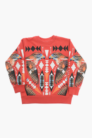 Crew Neck CROSS FALCO Printed Sweatshirt