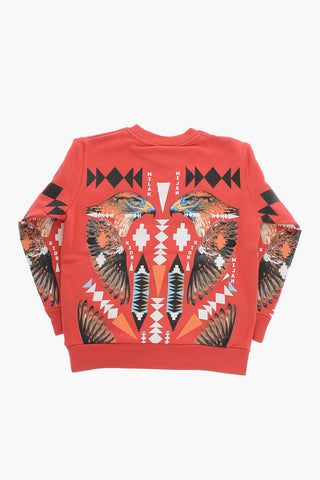 Crew Neck CROSS FALCO Printed Sweatshirt