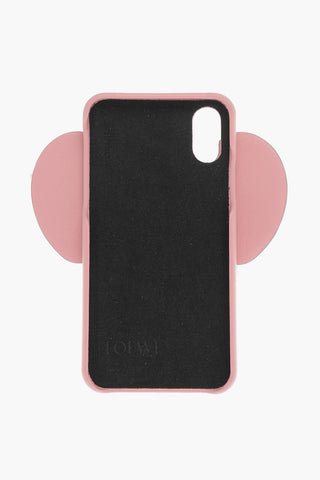 Grained-leather ELEPHANT Iphone XS Case with Detachable Strap