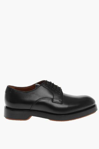 Leather Derby Shoes UDINE with Platform Sole