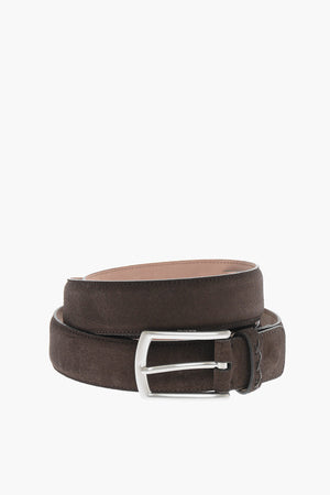 Suede Belt with Metal Buckle