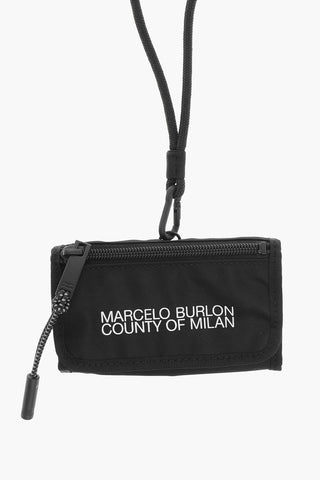 Fabric Trifold Purse with Necklace
