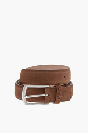 Cintura in Suede con Fibbia in Metallo