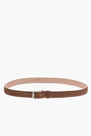 Suede Belt with Metal Buckle
