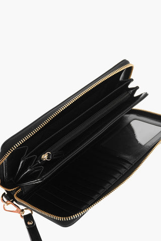 Portafogli JET SET in Pelle Martellata con Zip