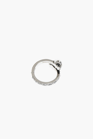 Crystal SKULLS Brass Ring