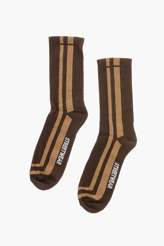 Cotton-blend GOD CAN'T DESTROY Socks with Contrasting Bands