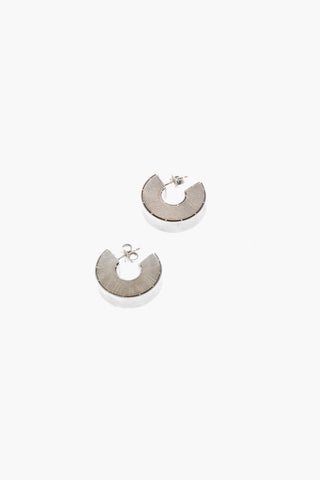 Brushed-silver LOOP Hoop Earrings