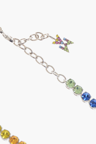 Silvered-brass Tennis Chocket with Crystal-embellishments