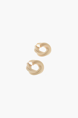 Soft-leather Twisted Hoop Earrings