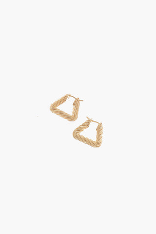 Gold-plated 18k Silver CORD Triangular Earrings