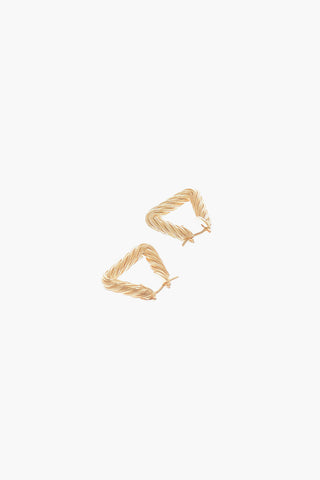 Gold-plated 18k Silver CORD Triangular Earrings