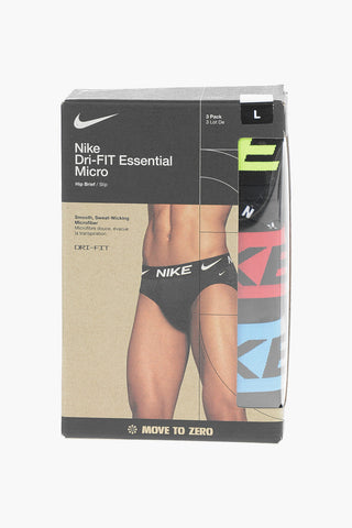 logoed Drawstring Waist DRI-FIT 3 Pairs of Brief Set