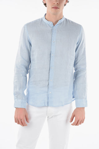 Camicia BRENT in Lino con Collo Coreano