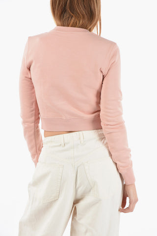 Front Printed F-SLIMMIDLE Cropped Sweatshirt