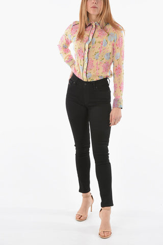 Dark Washed Mid-Waist D-ROISIN Skinny Fit Jeans
