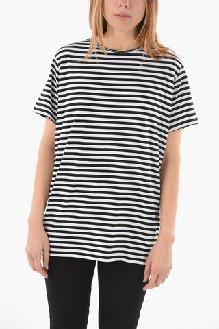 Awning Striped Two-Tone BRARIA T-Shirt with Deep cross at the Back