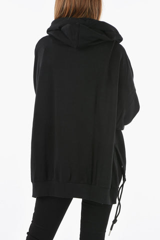 Batwing-Sleeved Oversized F-JUSTINA-B1 Hoodie