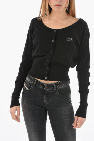Silk and Cotton Crop M-COLUMBIA Cardigan