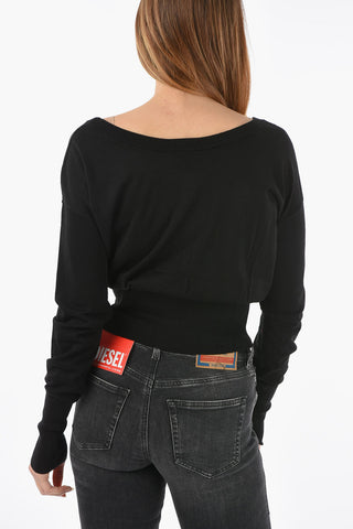 Silk and Cotton Crop M-COLUMBIA Cardigan