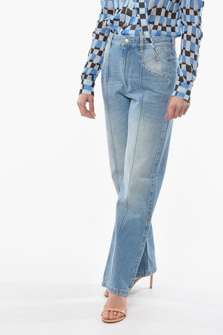 Wide-leg NADEGE Denims with Light Wash 22,5cm