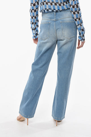 Wide-leg NADEGE Denims with Light Wash 22,5cm