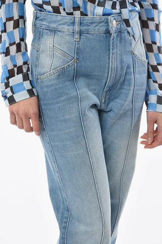 Wide-leg NADEGE Denims with Light Wash 22,5cm