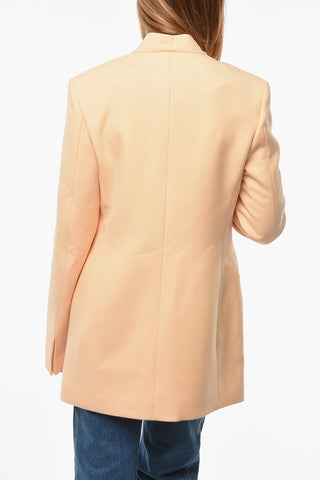 Wool 1-button Blazer with Jetted Pocket