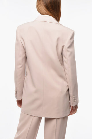 Single-breasted Blazer with Satin Peak Lapel