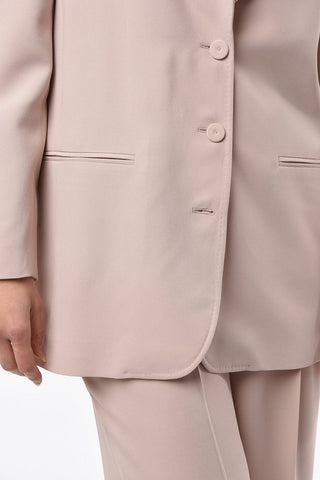 Single-breasted Blazer with Satin Peak Lapel