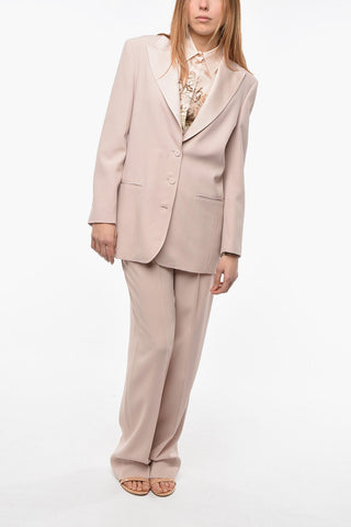 Single-breasted Blazer with Satin Peak Lapel