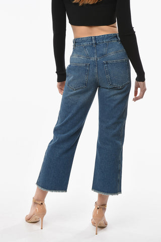 ETOILE Cropped TRICIA Denims with Frayed Hems 22cm