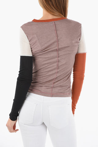 T-Shirt T-TESSY-C1 a Manica Lunga con Stampa sul Fronte