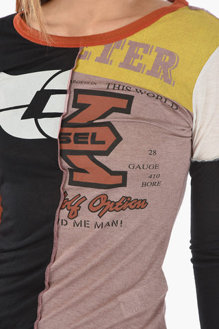 T-Shirt T-TESSY-C1 a Manica Lunga con Stampa sul Fronte