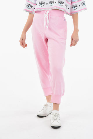 Embroidered Logo Fleece Joggers With Drawstrings