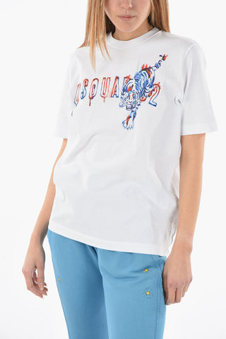 Printed DOODLE LOGO TWISTED RENNY FIT T-shirt