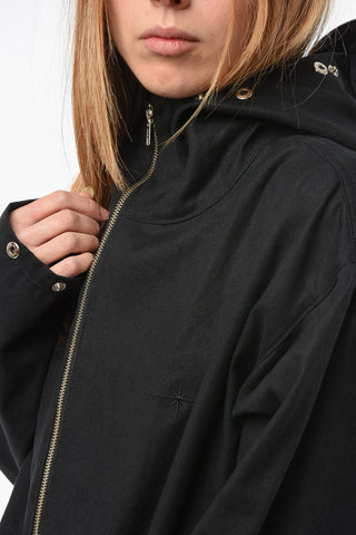 Hemp Blend Hooded UNISEX Jacket ER OKI with Zip Fastener 