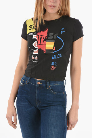 All-Over Printed Slim Fit T-CUTIE Crew-Neck T-shirt