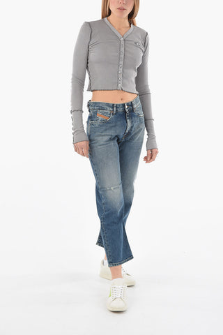 Ribbed Slim Fit Cropped Cardigan